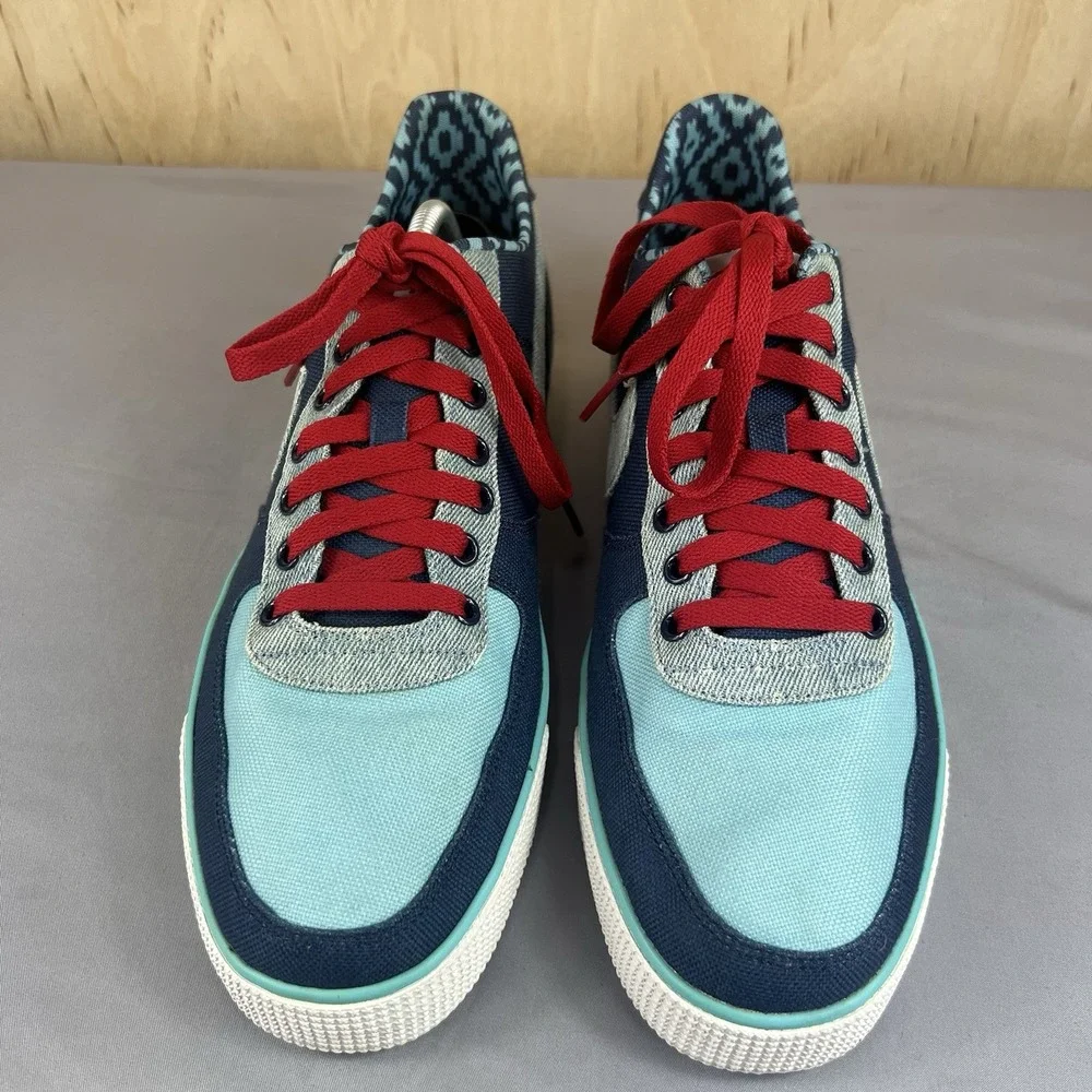 Nike Air Force 1 Low AC iD Blue Canvas Sneakers Men's Size 12 689344-991 Used